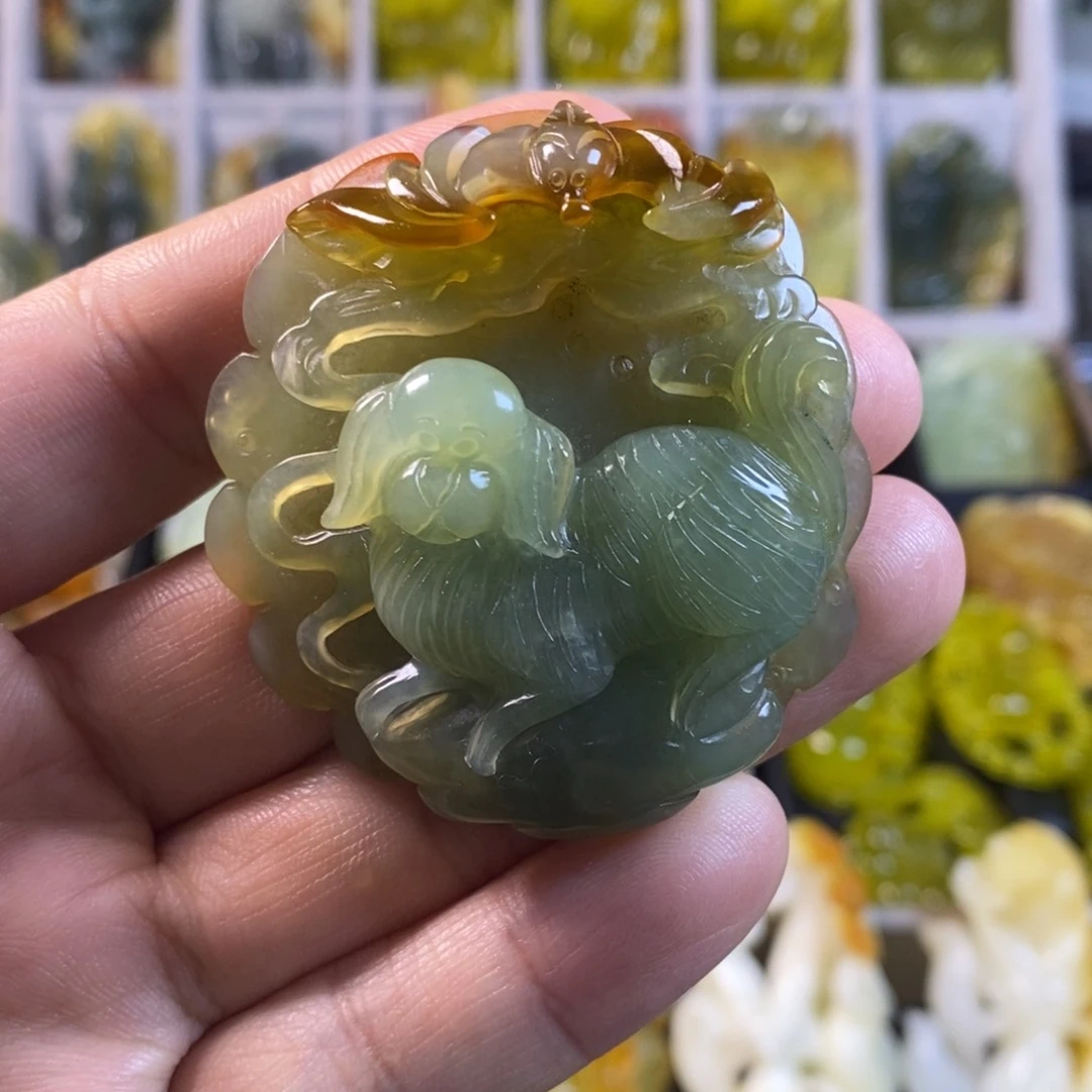 合金蛇纹石玉颈饰