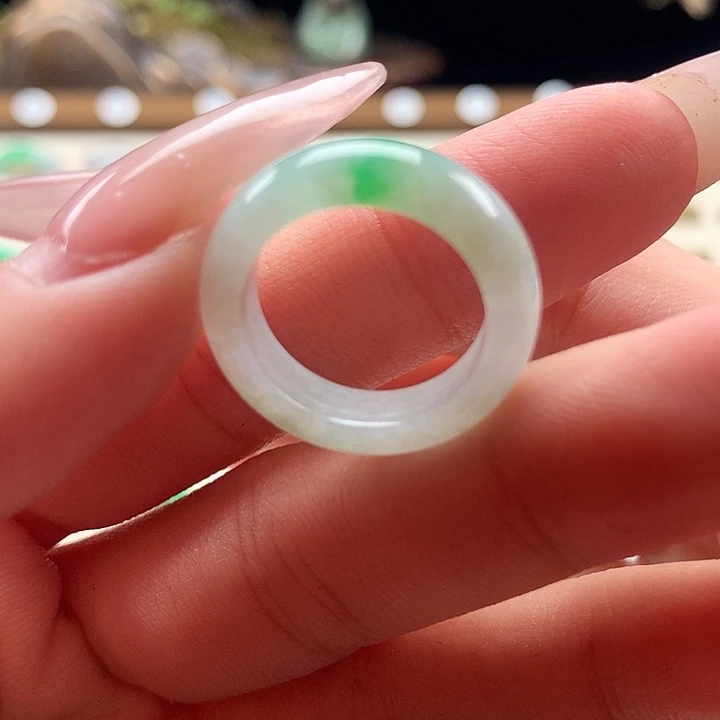翡翠未镶嵌戒指翡翠戒指戒圈10/11圈口Z476