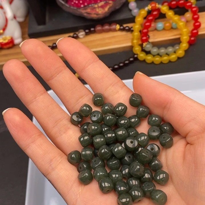 未镶嵌直切碧玉30个玛瑙/玉髓