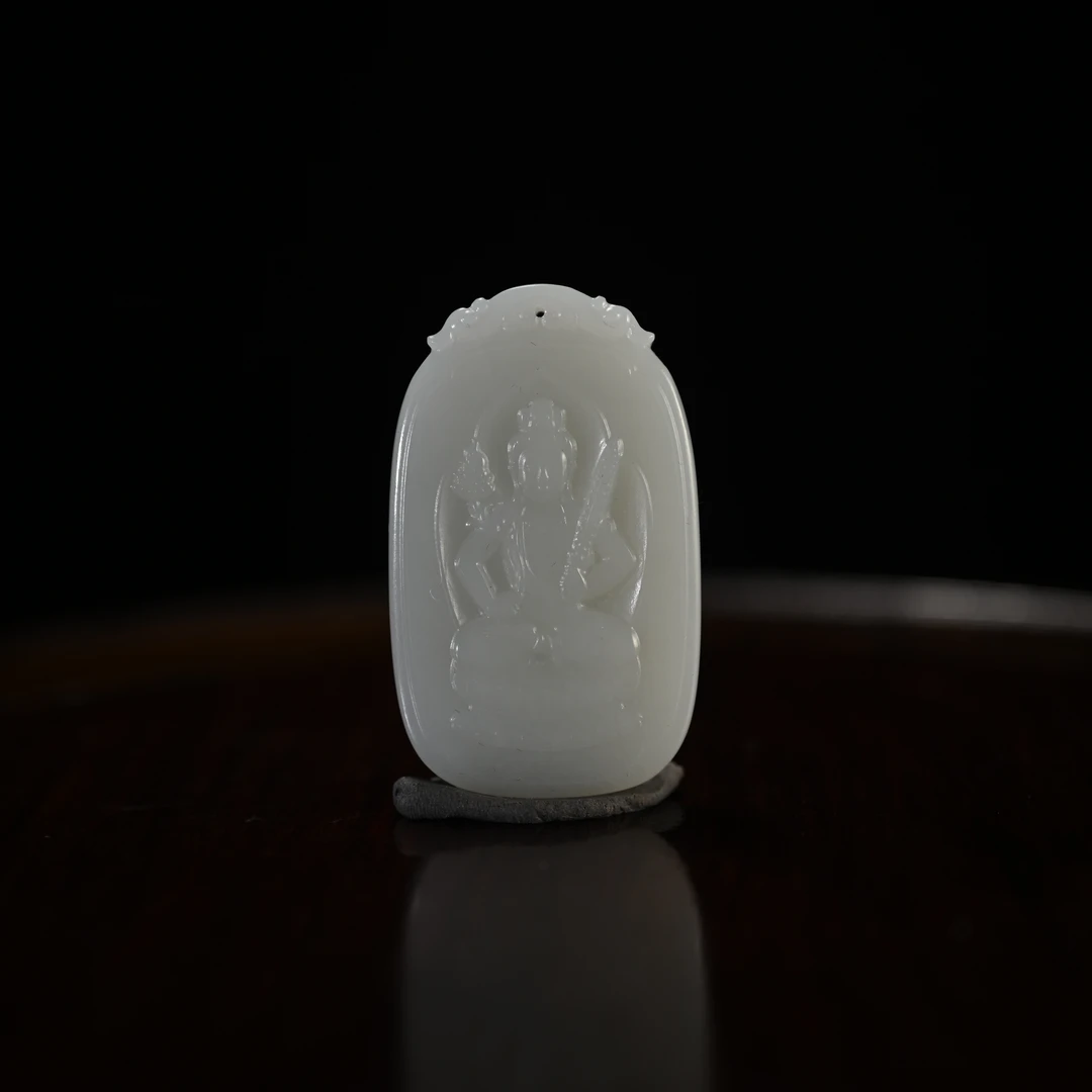 Lot8811和田玉白玉虚空藏挂牌/杭拍