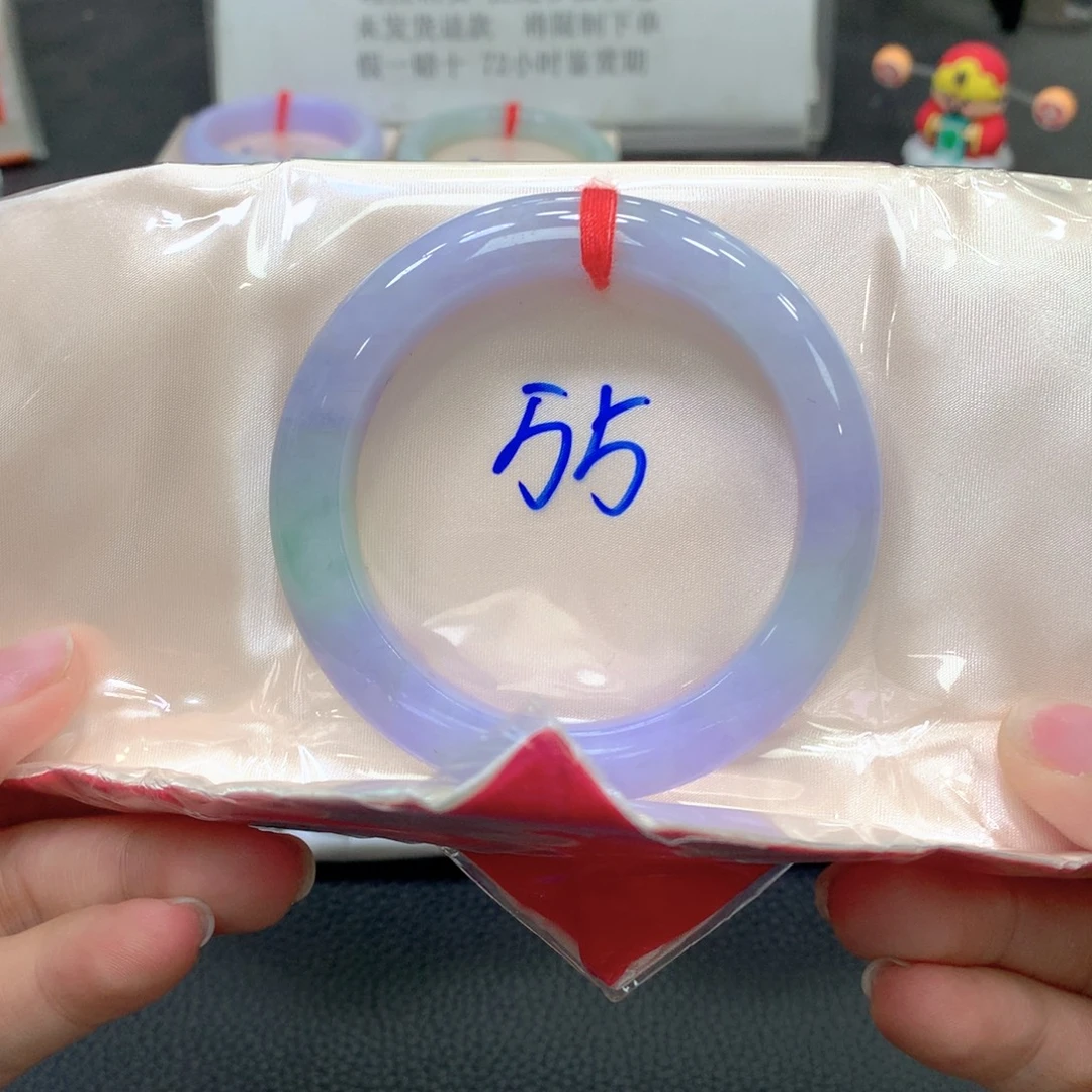 翡翠未镶嵌手镯55正