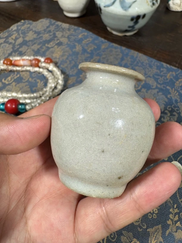 哥釉石榴尊全手工制作