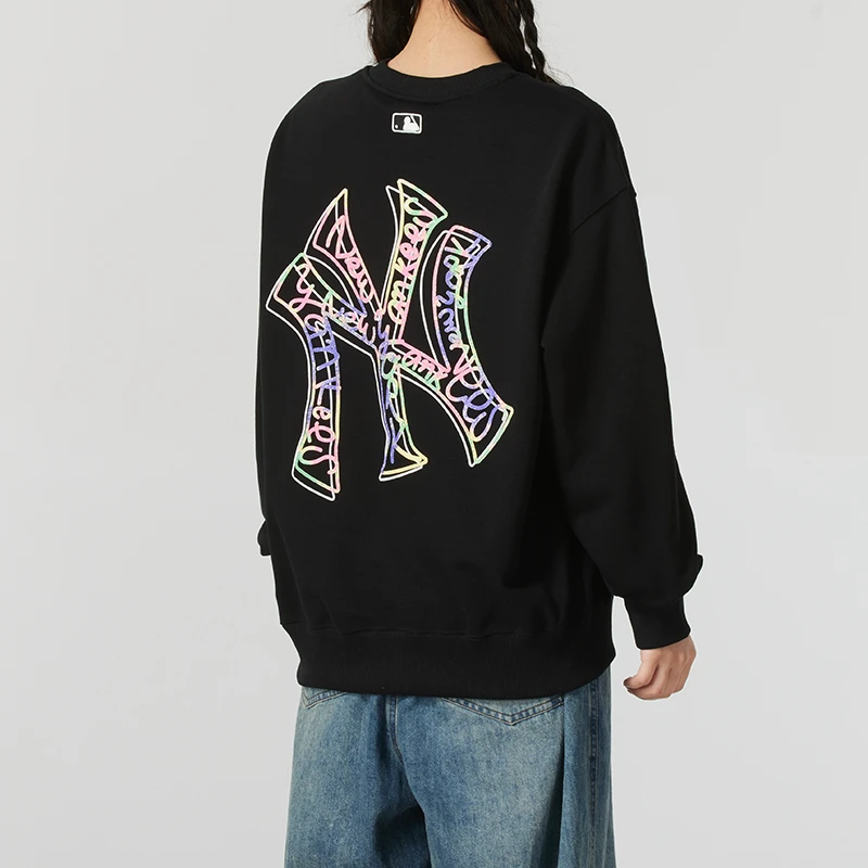 MLB圆领卫衣男装女装2025新款运动休闲服时尚情侣套头衫3AMTB0651