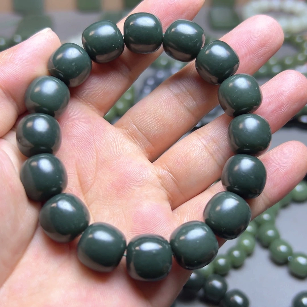 和田玉未镶嵌手链蓝调卡14