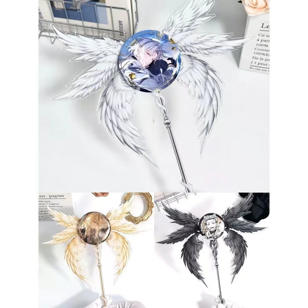 六翼天使翅膀高颜值亚克力吧唧谷美展示打卡棒举拍棒