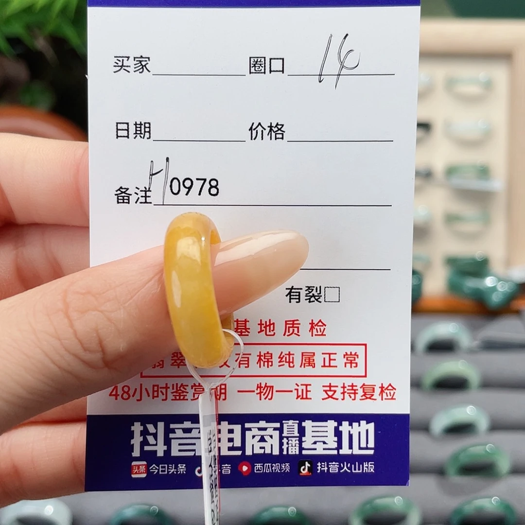 未镶嵌戒指翡翠H0978