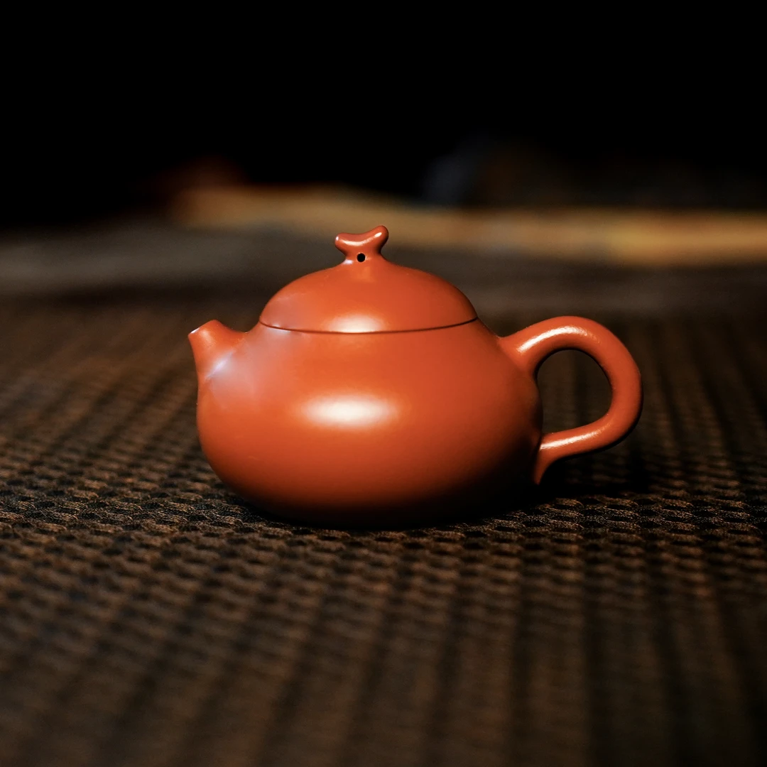 【风禾】薄胎大红袍茄瓜壶