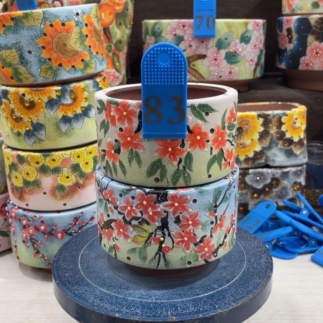 红陶夜*特价顶冠花盆