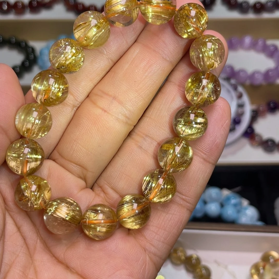 水晶手链未镶嵌钛晶12+m