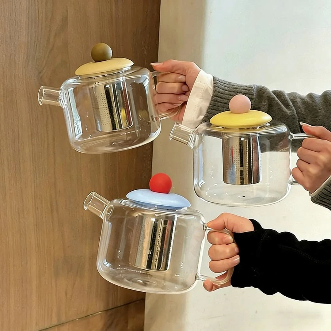 大容量高颜值耐高温养生高硼硅玻璃花果茶漏水壶玻璃泡茶壶