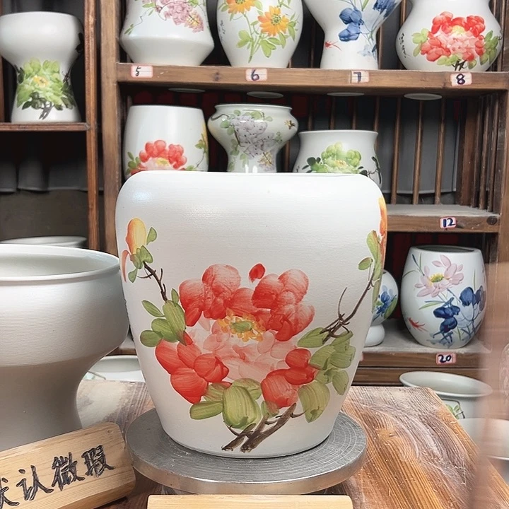 摆件苹果牡丹瓷新款陶瓷