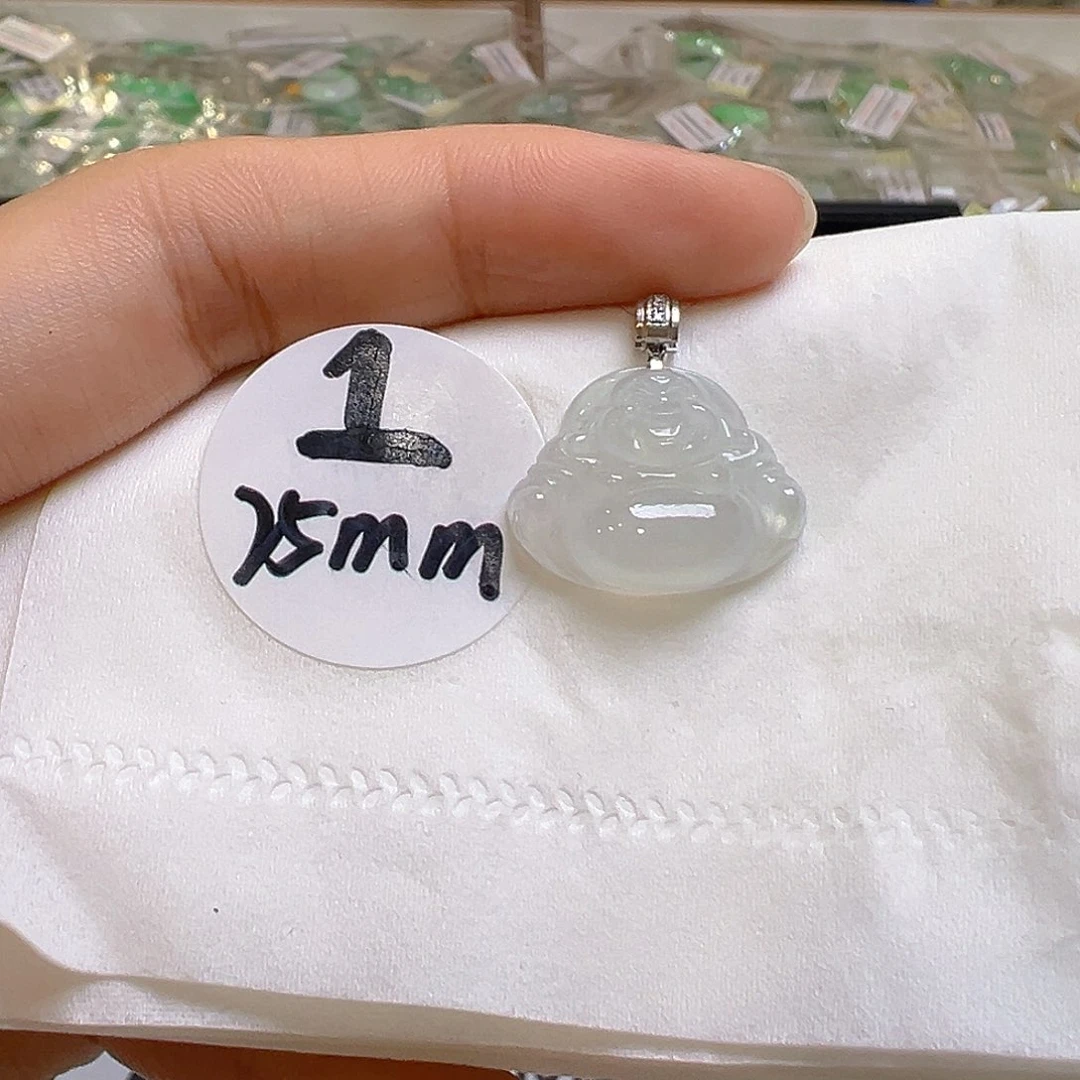 翡翠18K金镶嵌吊坠(不含链)翡翠