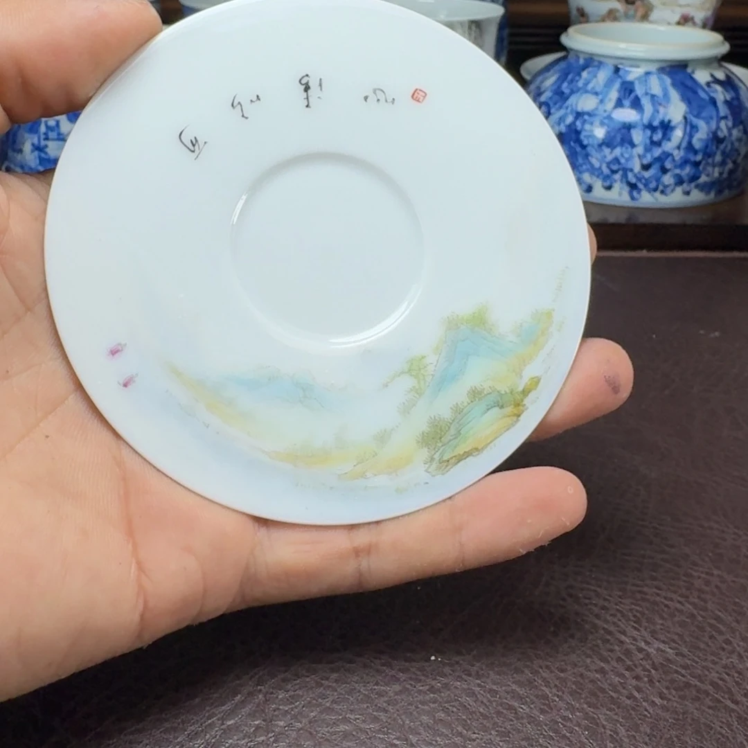 瓷片b****n当代景德镇陶瓷手绘茶具