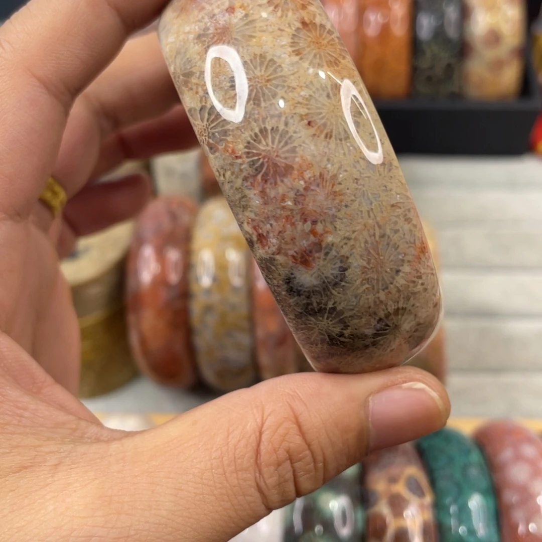 未镶嵌手镯硅化玉