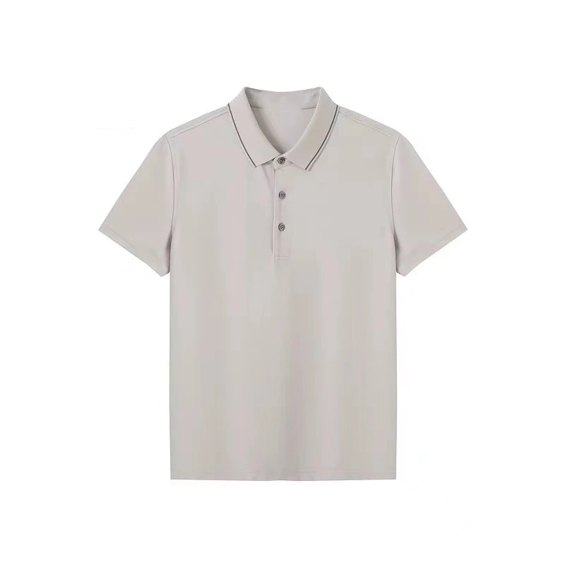 QH-0【5A抗菌+含桑蚕丝】男士短袖POLO衫2025夏季薄款透气凉感T恤