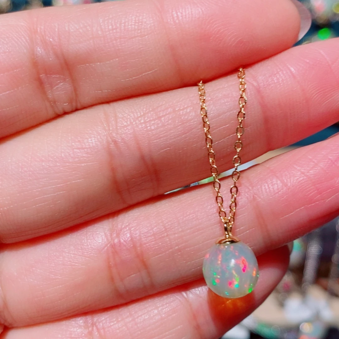 欧泊银S925镶嵌项链