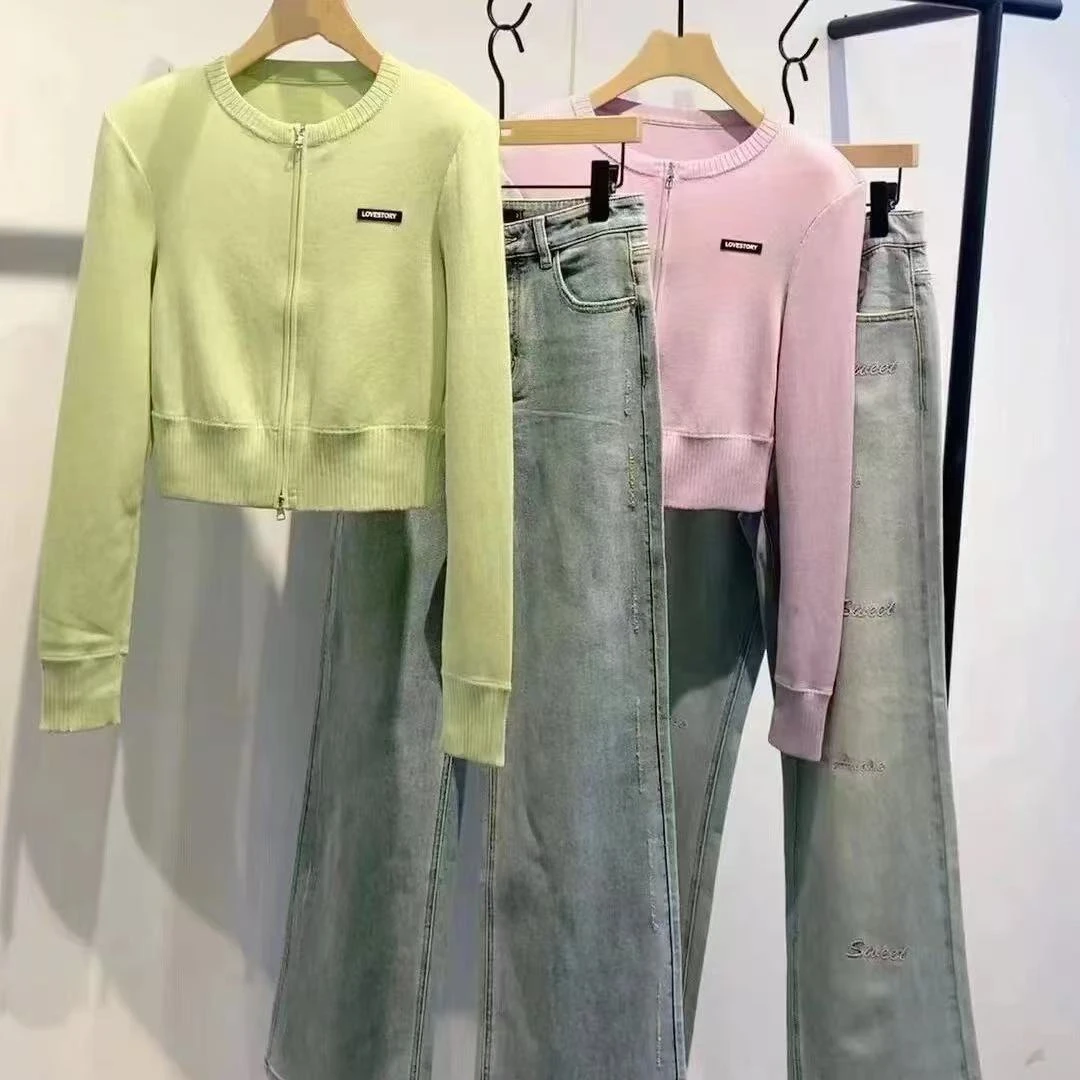 针织衫-40211831拉链个性时尚休闲开衫