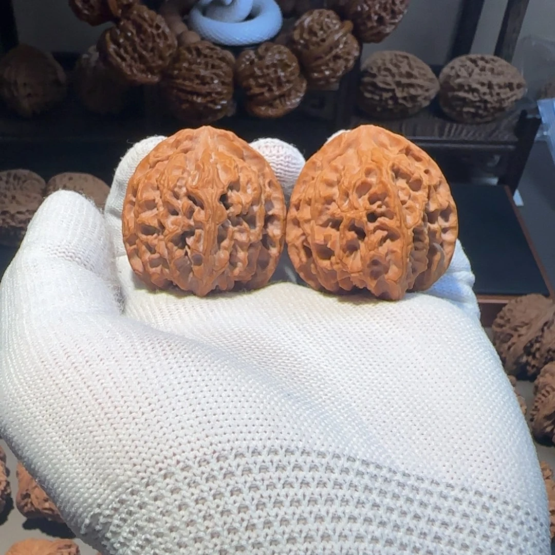 文玩核桃把件42尺全品苹果园