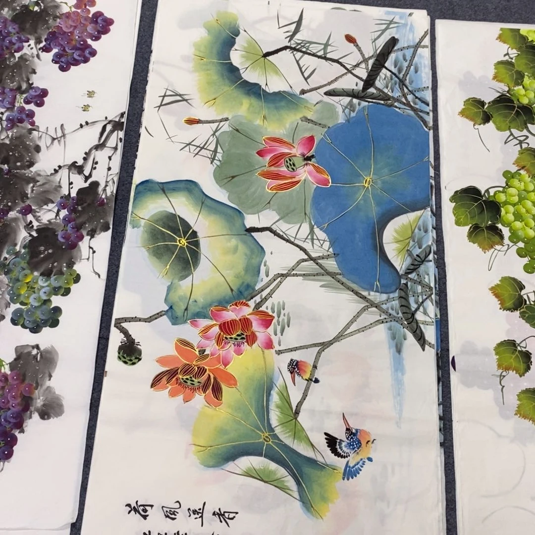 国画尺寸140✖️70四尺手绘画