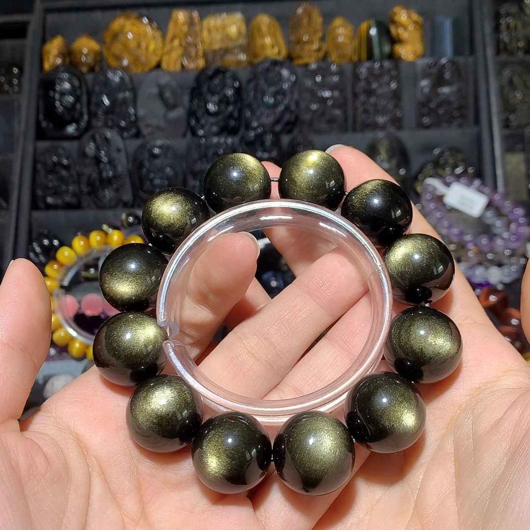 黑曜岩手链未镶嵌竹*