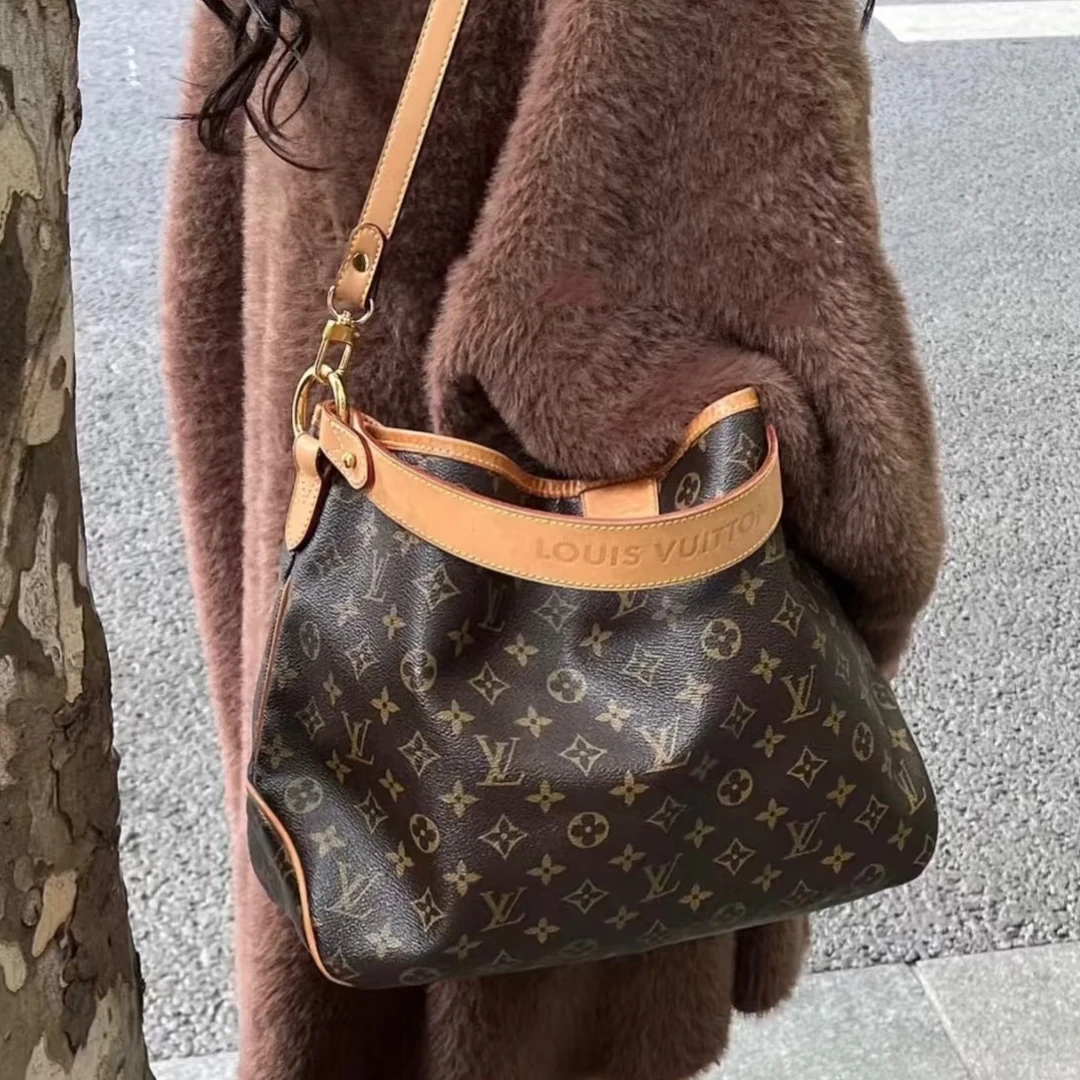 95新 LouisVuitton/路易威登 经典老花中号DF托特包/全原