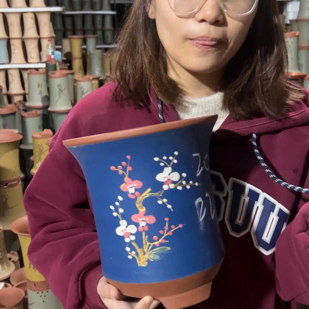 宜兴川阁紫砂花盆单个