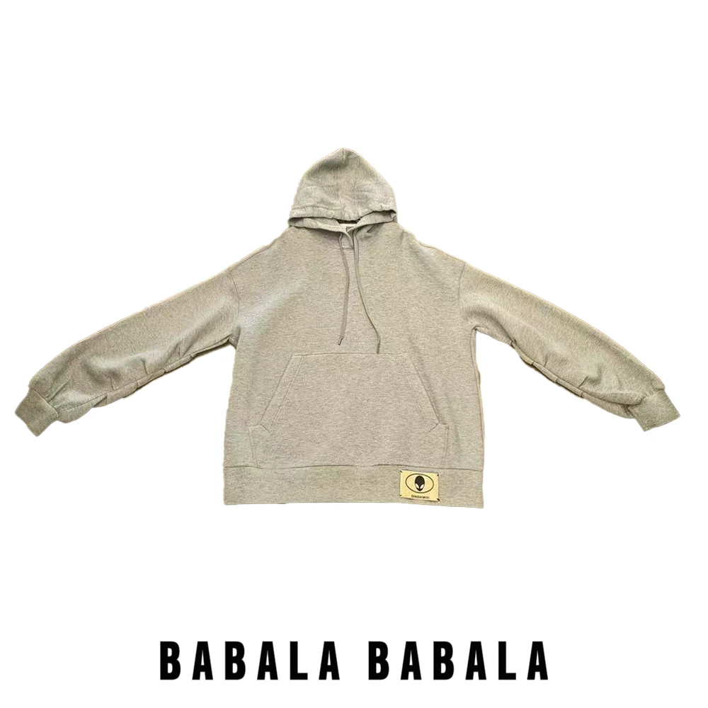 BABALA极简设计师灰色卫衣款号S4042
