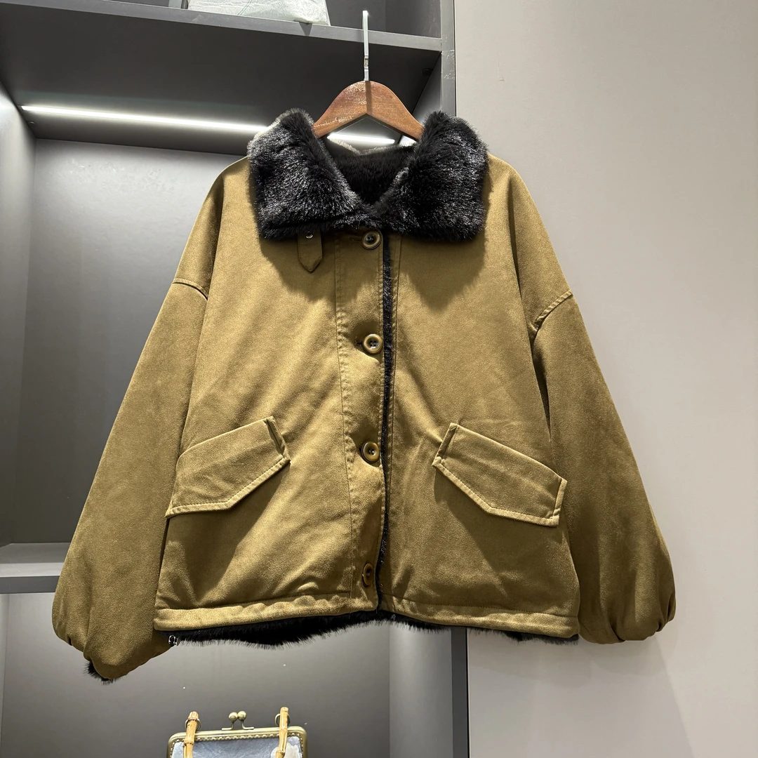 2025秋冬外套休闲保暖加绒冬季外套7362