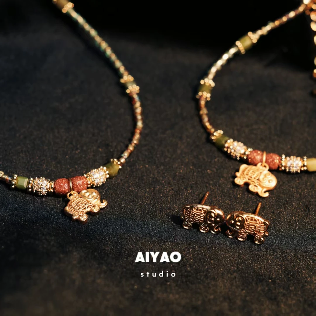 合金耳饰 【AIYAO】吉象如意A79