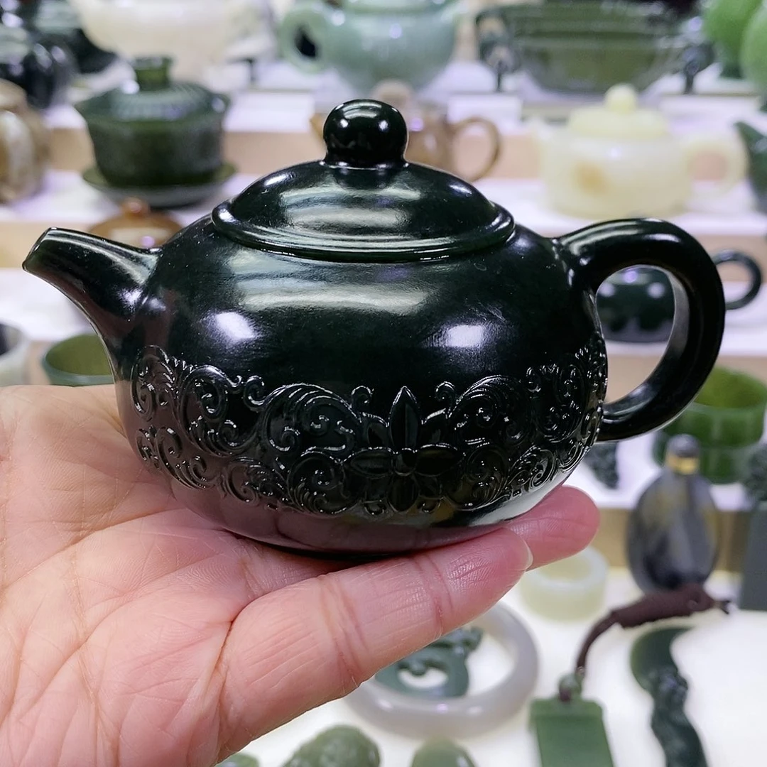 和田玉茶壶未镶嵌180ml
