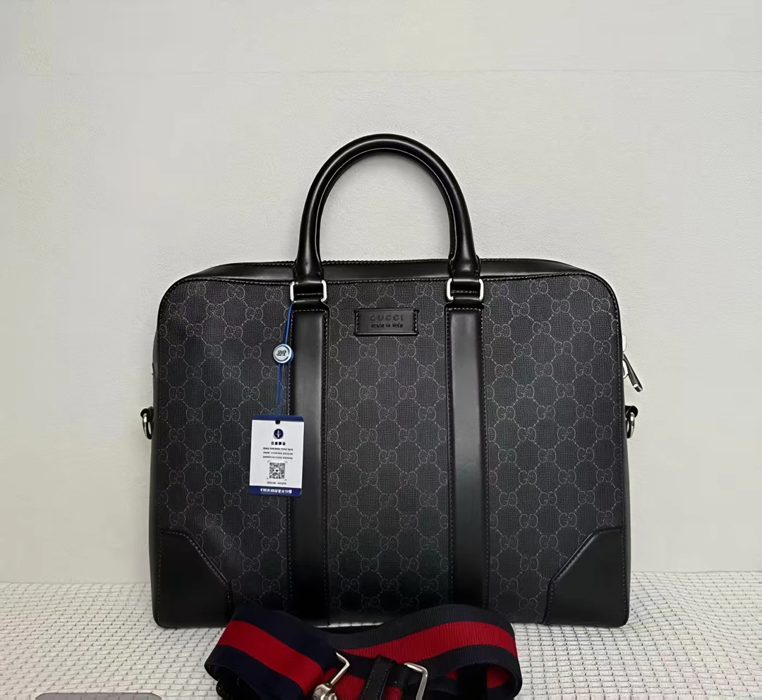 99新 GUCCI/古驰 GUCCI 黑花公文包