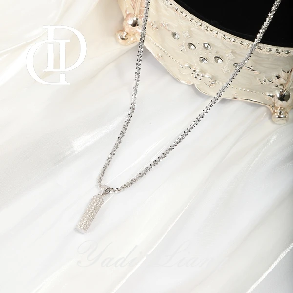 坠链均925银 梁雅帝新品【车花香水瓶】满镶百搭时尚纯银项链