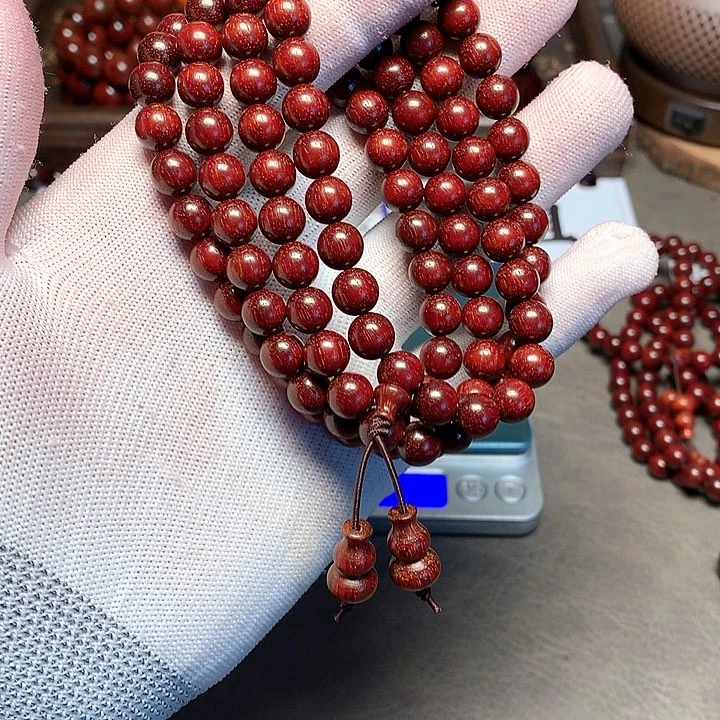 小叶紫檀手串/手链@*哥08 108 颗 顶泥多星