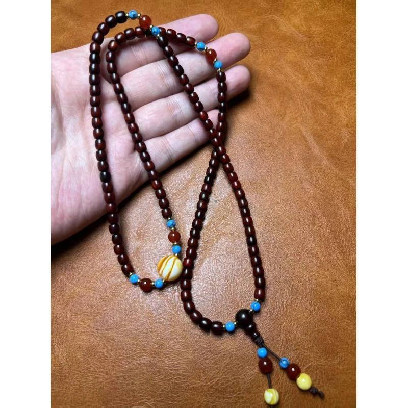 SZH0885-s级小叶紫檀米珠长串+礼盒