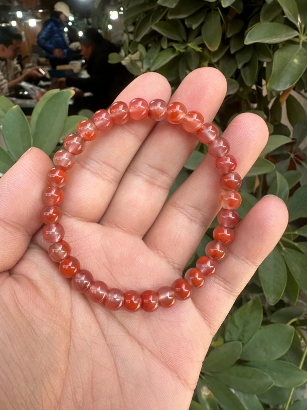 川料原矿南红手串