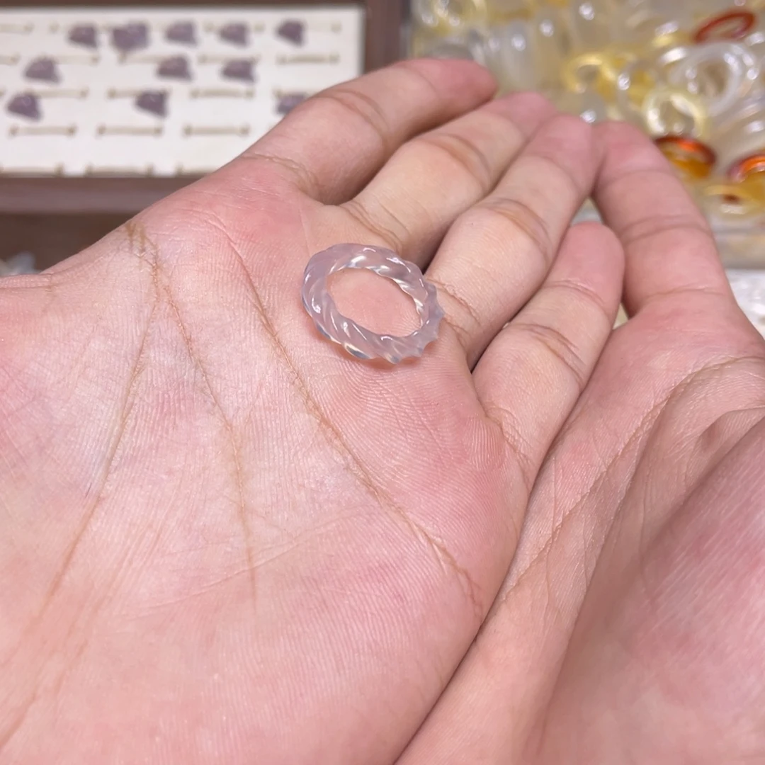 玛瑙/玉髓未镶嵌戒指3号港10