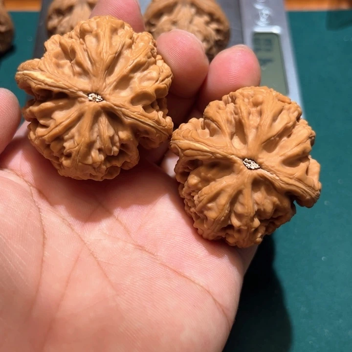 我***惜文玩核桃把件文玩核桃手把件红锦鲤