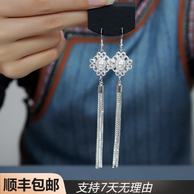 S03气质长款时尚百搭民族风高级流苏手工轻奢复古耳饰