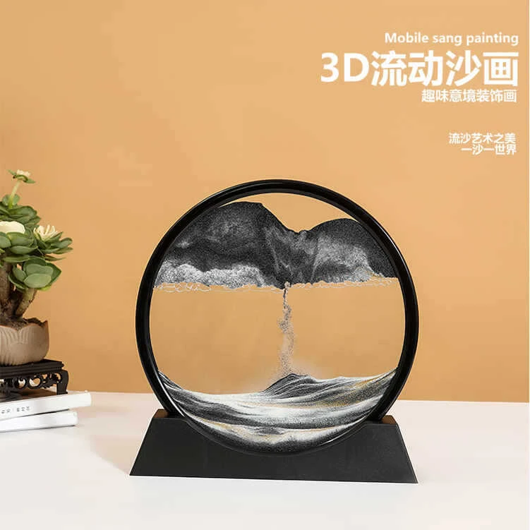 3D流沙画创意3d立体沙漏画动景房间装饰家居客厅家居装饰家居饰品