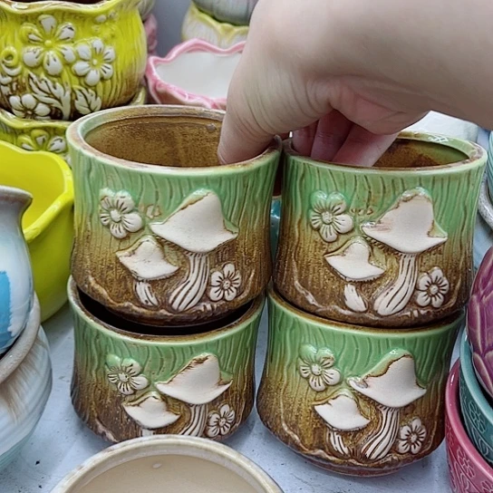 多肉绿植陶瓷花盆9.9包邮