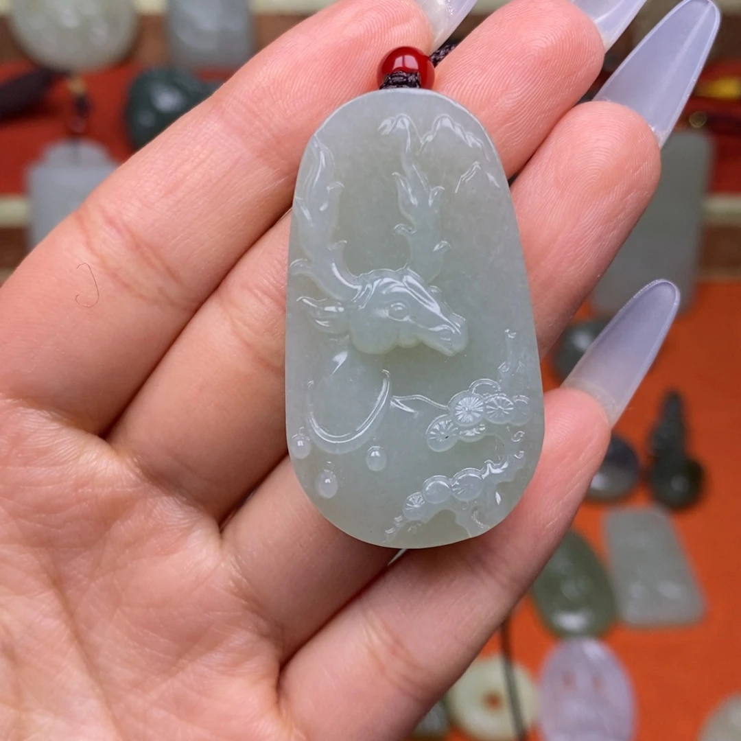 和田玉颈饰未镶嵌穿绳需备注