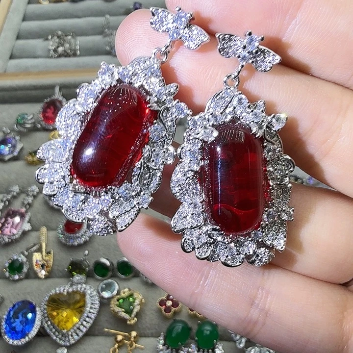 银S925镶嵌戒指水晶