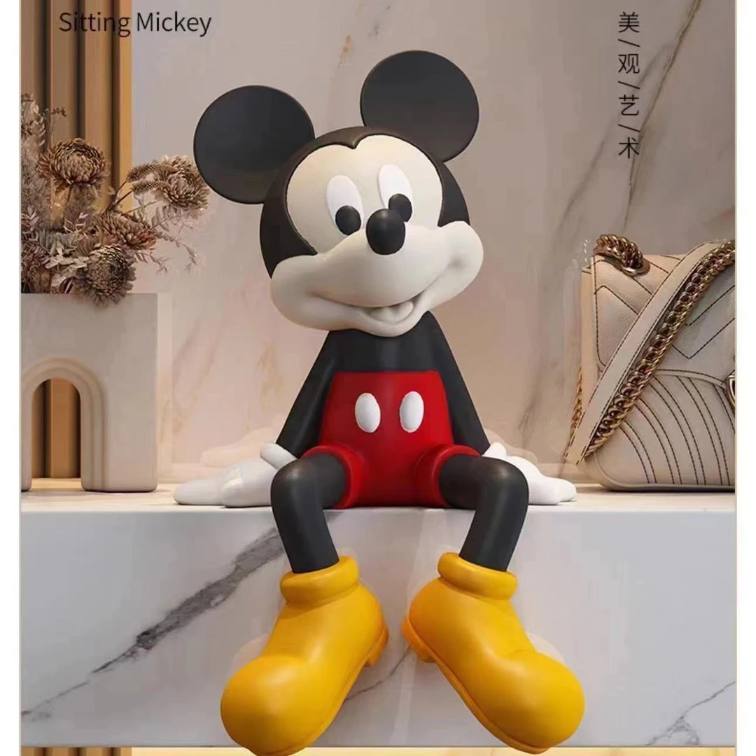 新款30CM创意坐姿米奇米妮入户玄关客厅家居酒柜电视柜装饰品