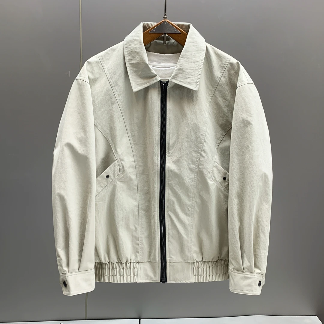 2025秋冬新款老钱风宽松翻领夹克男美式潮流高端痞帅男款休闲外套