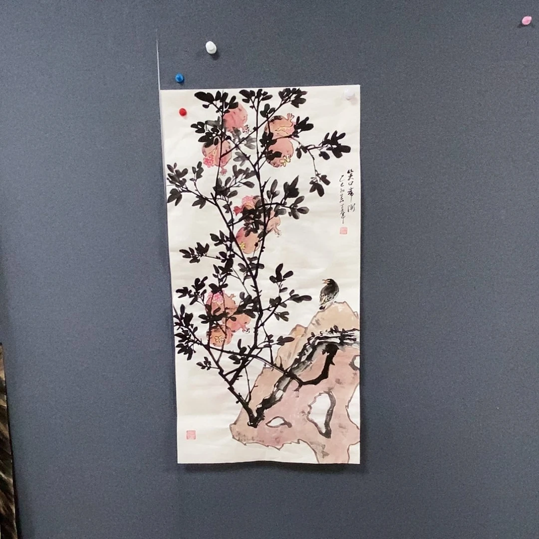国画50/100段莲军手绘画心