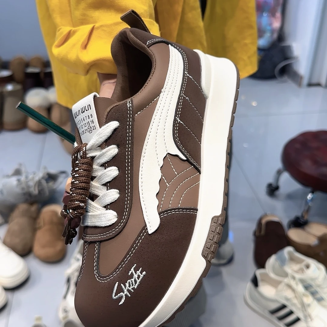 板鞋阿甘鞋505棕色36码