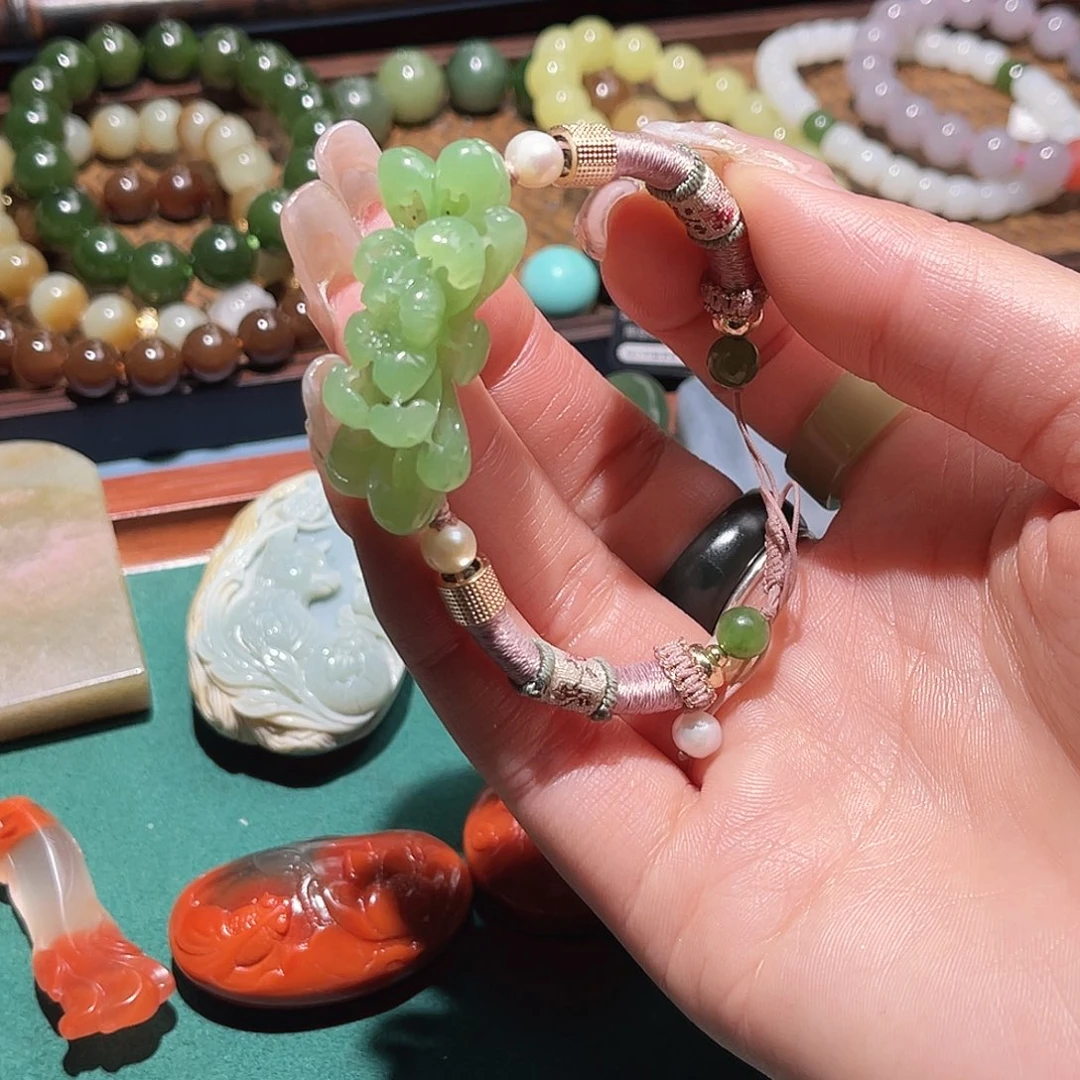 和田玉未镶嵌手链