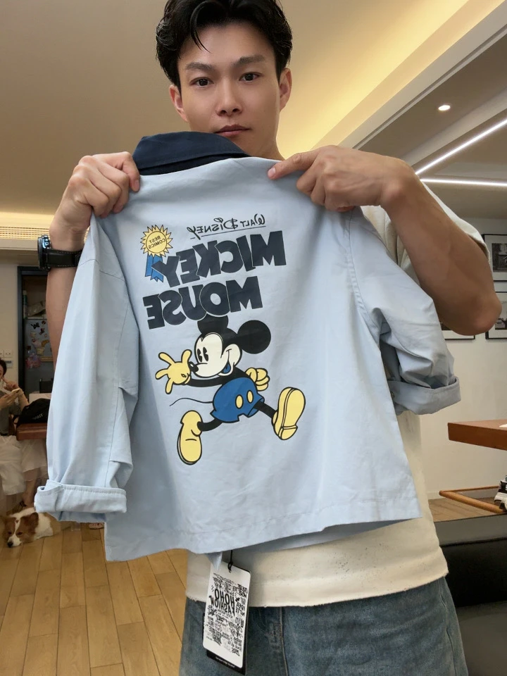 儿童秋装新款衬衣卡通时尚潮流中大童帅气衬衫