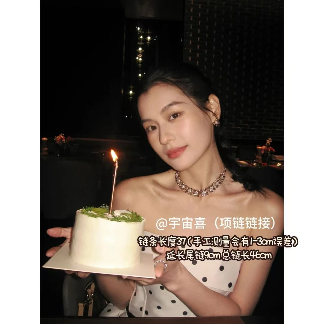 铜合金项链  H5-079【浅金色米子花项链颈链】