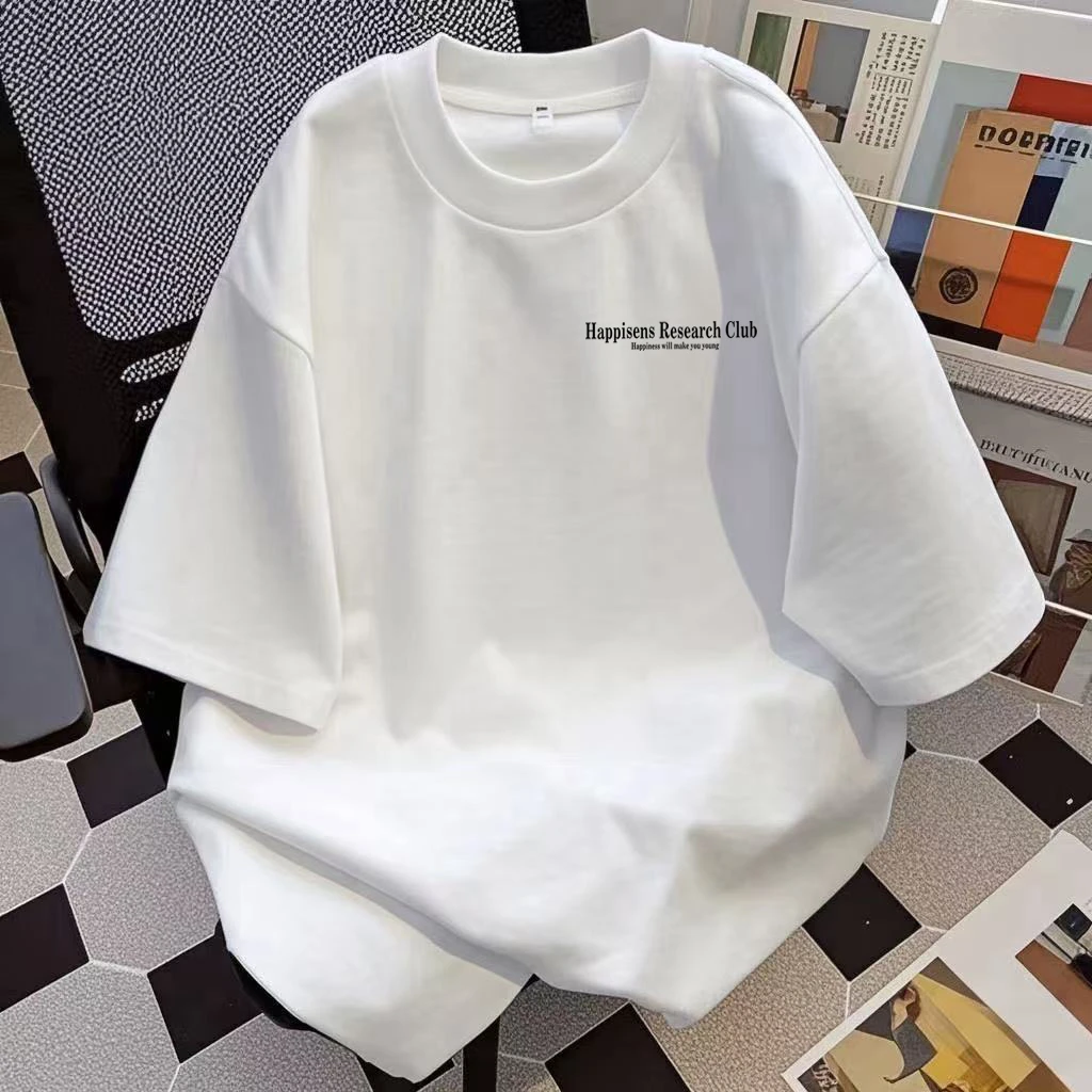 S701君姐简约纯棉短袖男女夏季